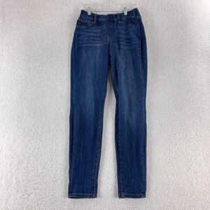 Judy Blue Jeans Women Size 27 Blue Denim Slim Fit Pull On Elastic Waist Mid-Rise